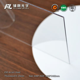 Porcellana lo strato acrilico opaco di 10mm, acrilico opaco riveste il valore di pannelli di resistività superficiale 106~108Ω fornitore
